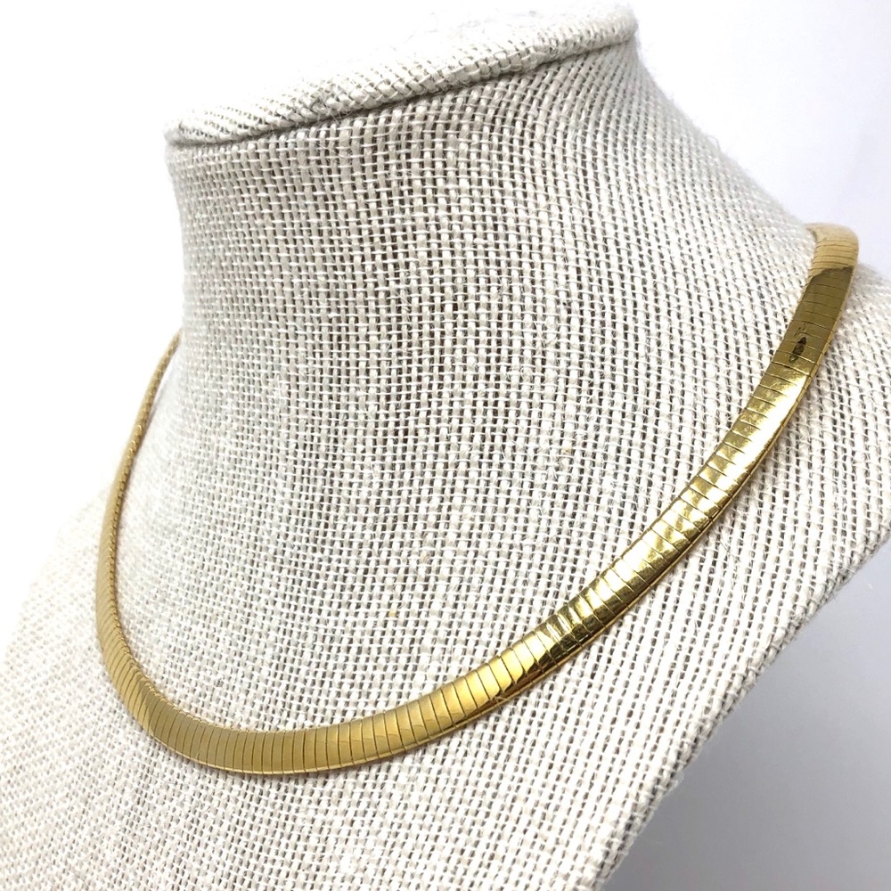 Looks like 14K - but is sterling silver Omega necklace, made in Italy - Picture 3 of 11